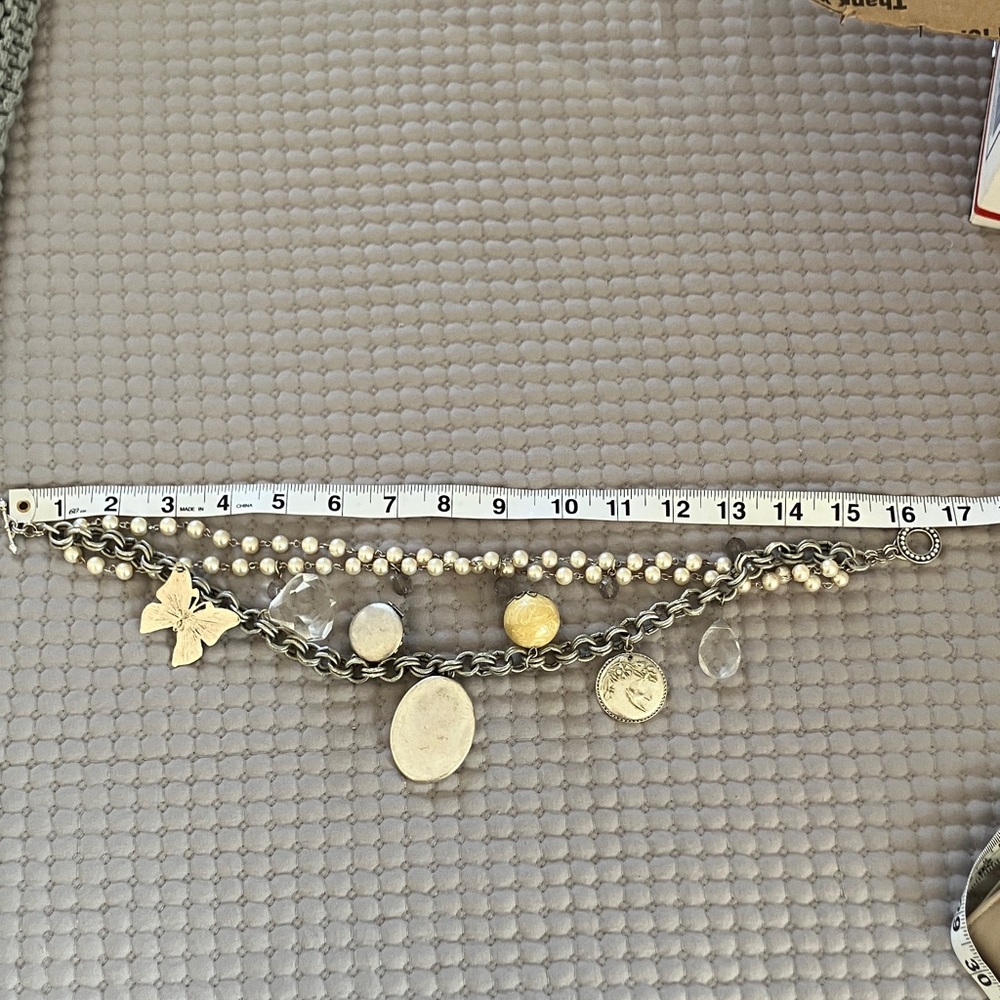 Elegant Silver and Gold Charm Necklace - Picture 8 of 8
